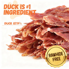 Pawmate jerky canard – taurine 1% peut soutenir la santé du cœur.