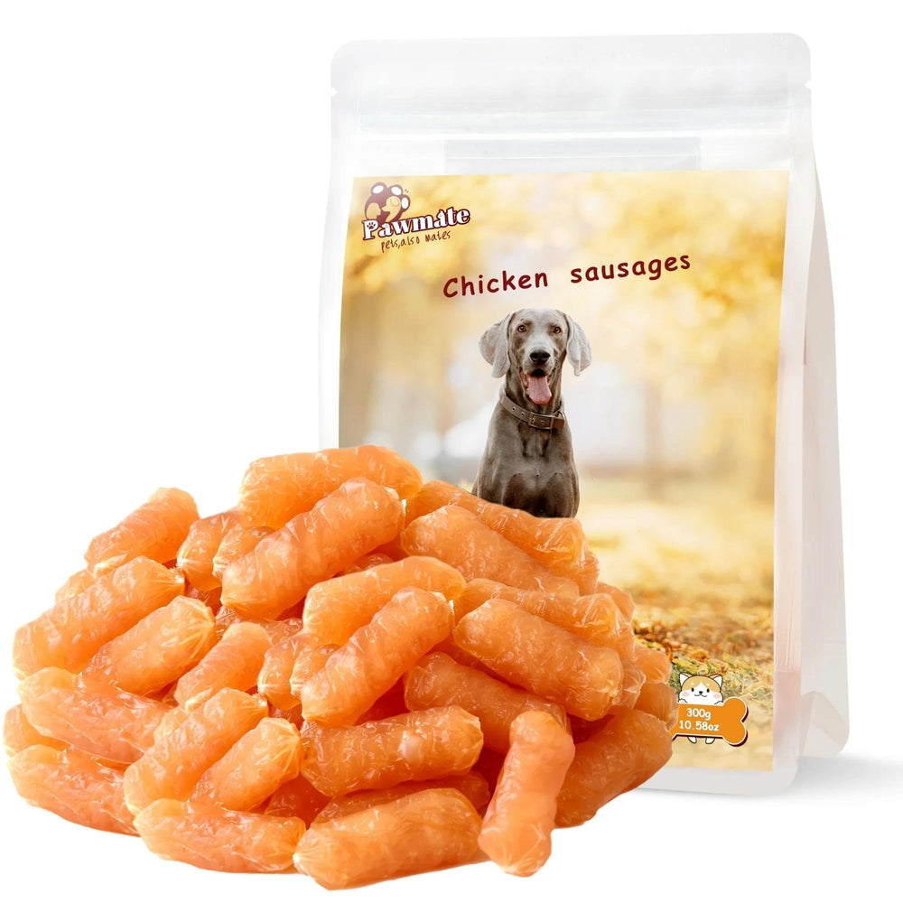 Pawmate Saucisses Poulet emballage — friandise pratique pour les sorties quotidiennes