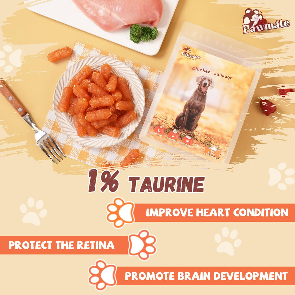 Pawmate Saucisses Poulet soutien articulations — glucosamine et chondroïtine pour une mobilité