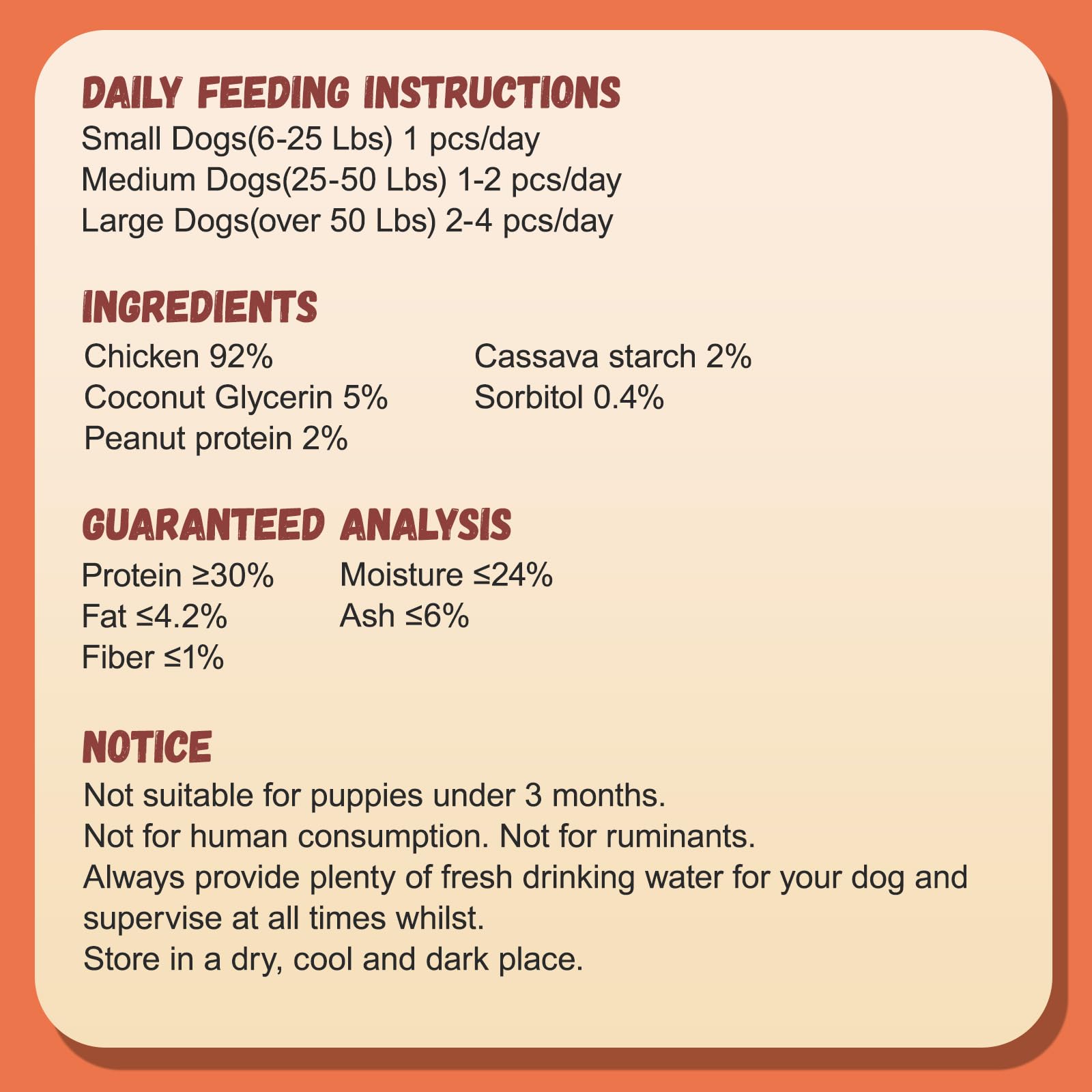 Pawmate Saucisses Poulet utilisation quotidienne — idéal pour des sessions d'entraînement courtes