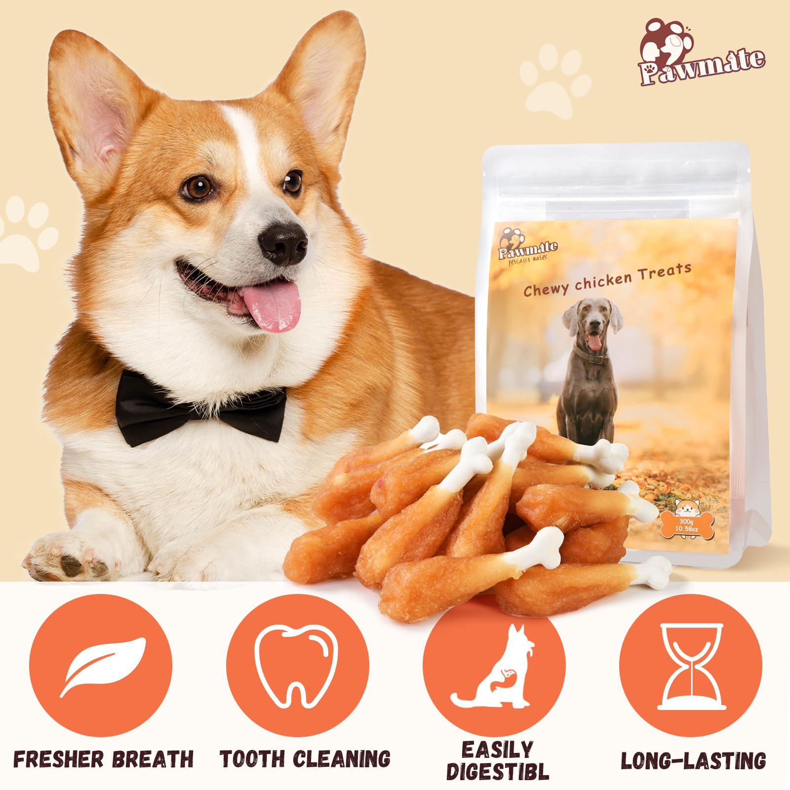 Pawmate: récompense d'entraînement savoureuse, stimule l'énergie et le lien avec le chien.
