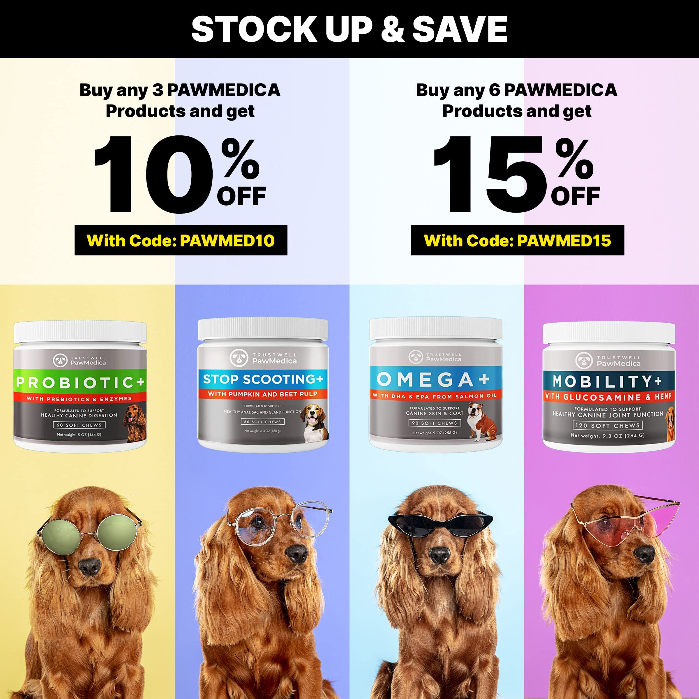 PawMedica digestion quotidienne pour chien, fabriqué aux États‑Unis.