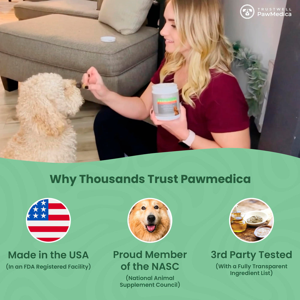 PawMedica goût apprécié par les chiens, meilleure acceptation.