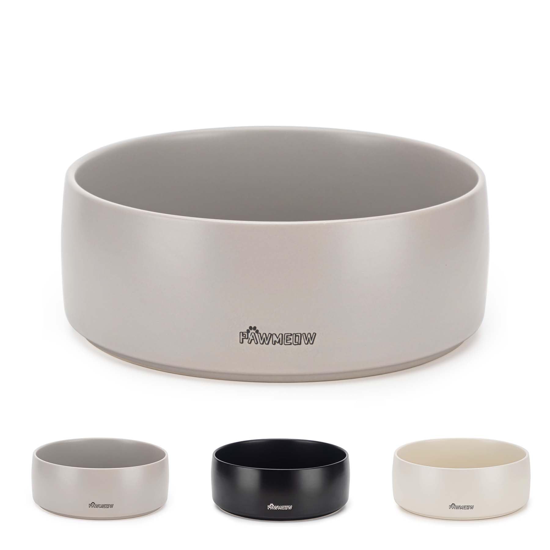 PawMeow bol ceramique gris 16 onces, durable et facile à nettoyer pour chiens