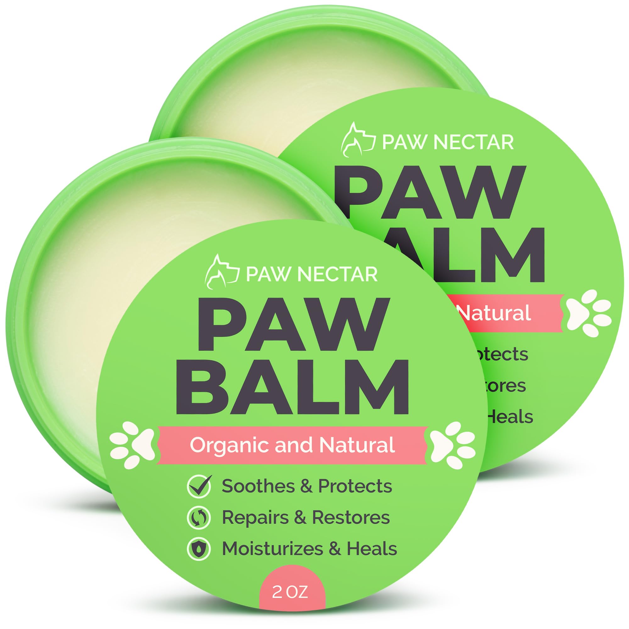 Paw Nectar pommade patte en pot compacte pour soin quotidien.