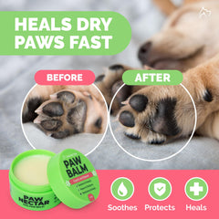 Paw Nectar texture crème onctueuse facilitant l application sur patte.