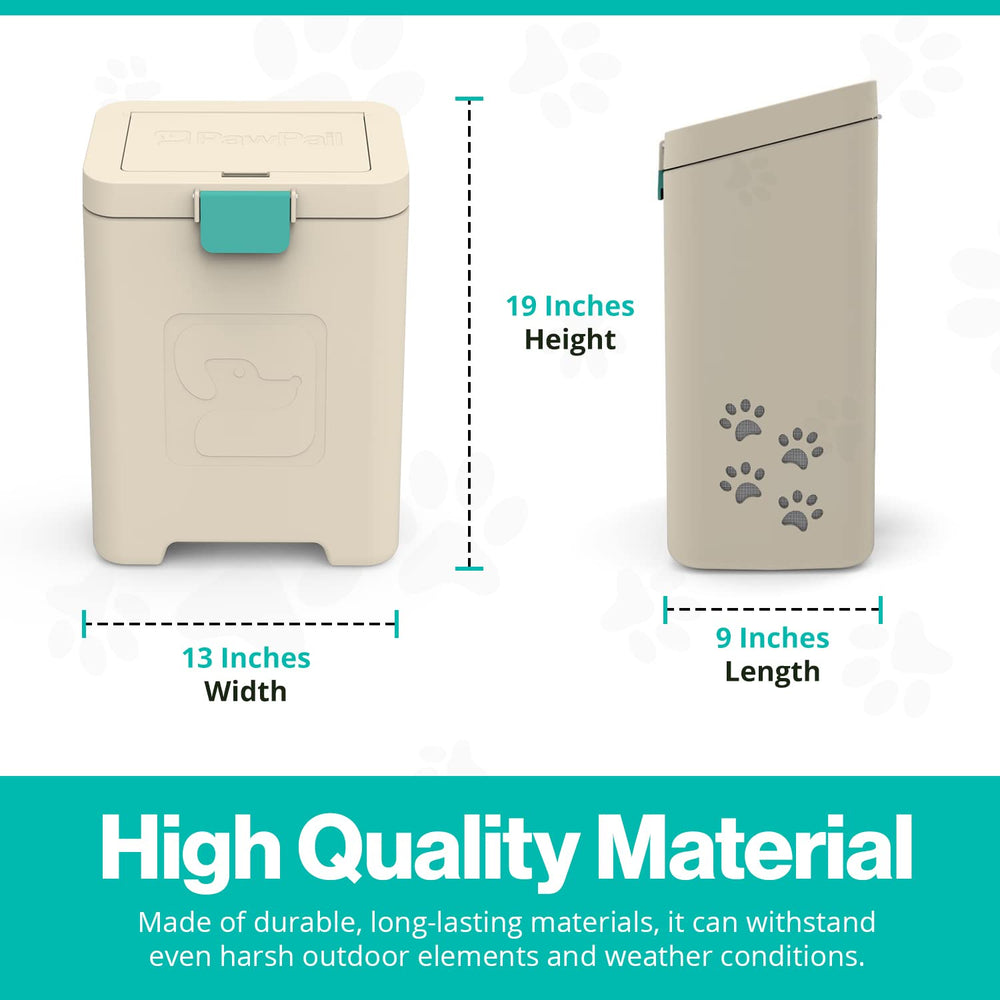 PawPail capacité 19 litres pour gérer les déchets quotidiens.