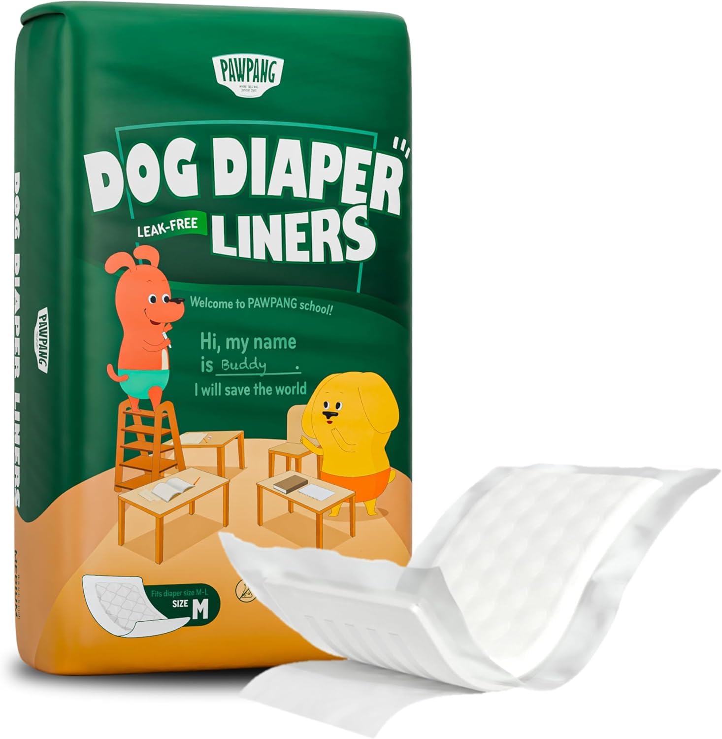 PAWPANG coussinet absorbant anti-fuite pour chien, protection fiable au quotidien.