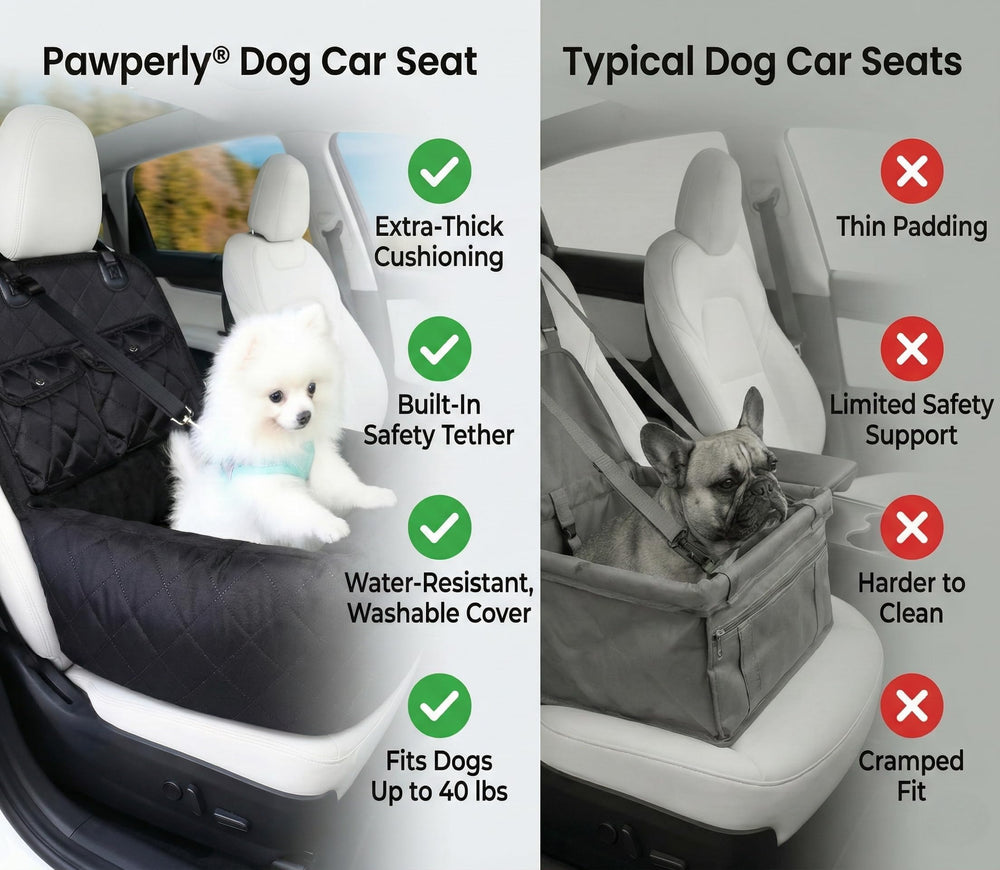 Pawperly trajet quotidien en voiture avec chien jusqu à 40 lb