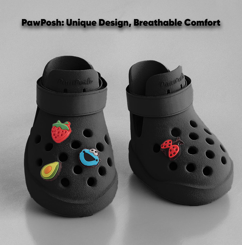 PawPosh chaussons imperméables et antiderapantes sur surface mouillee.