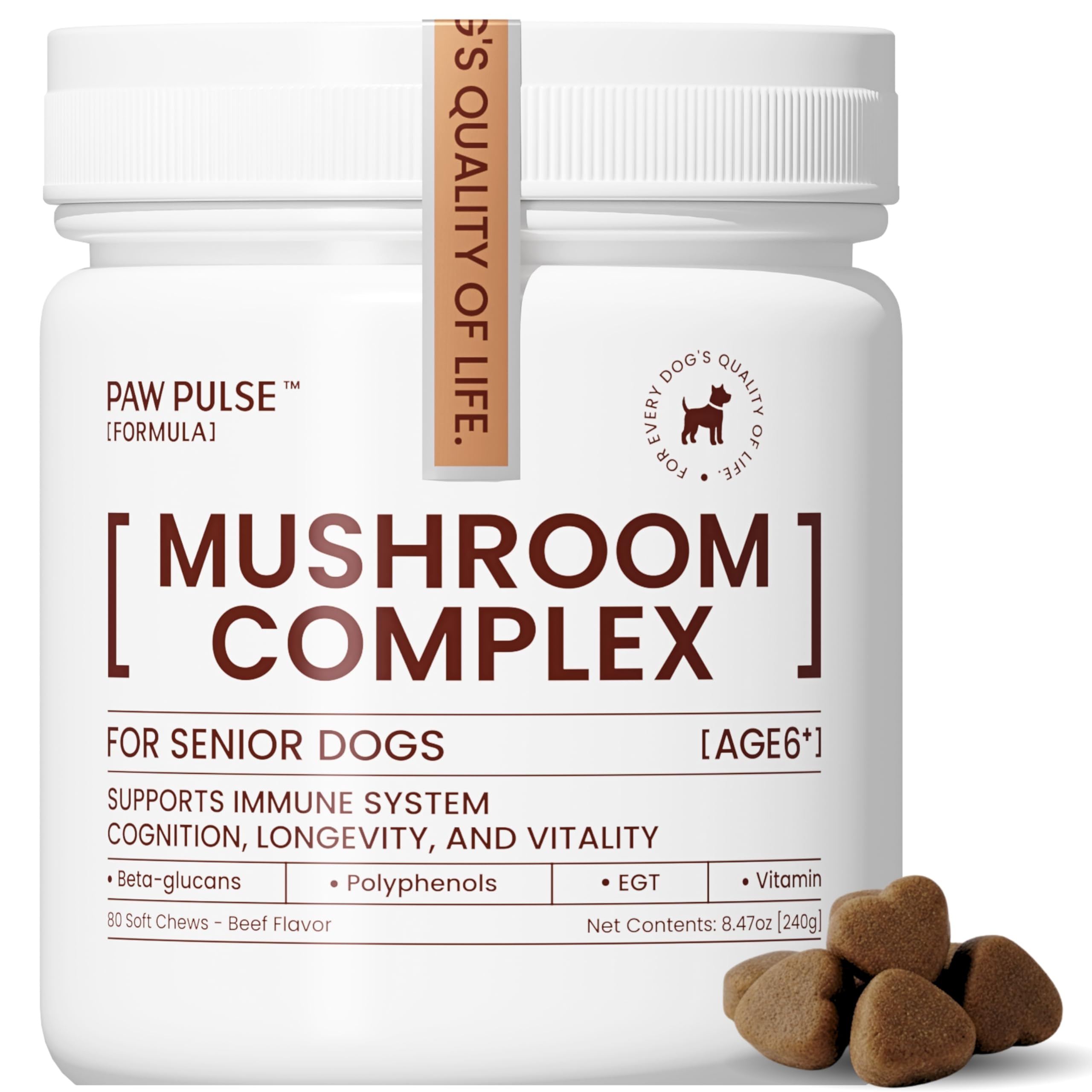 PAWPULSE FORMULA bouchée queue-de-dinde pour chien, soutien immunitaire potentiel et goût agréable