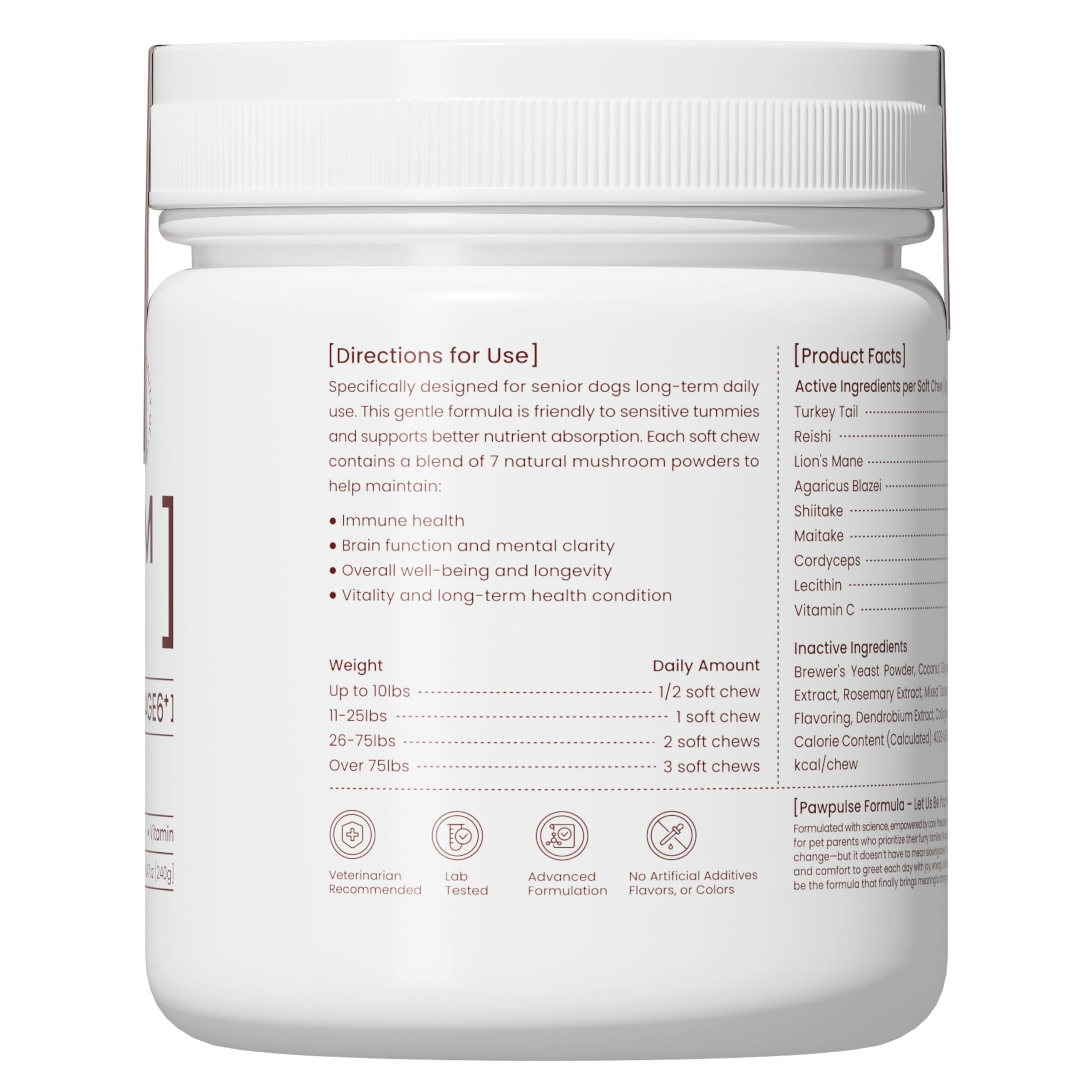 PAWPULSE FORMULA lipomes et bosses pour chien, soutien potentiel du confort cutané