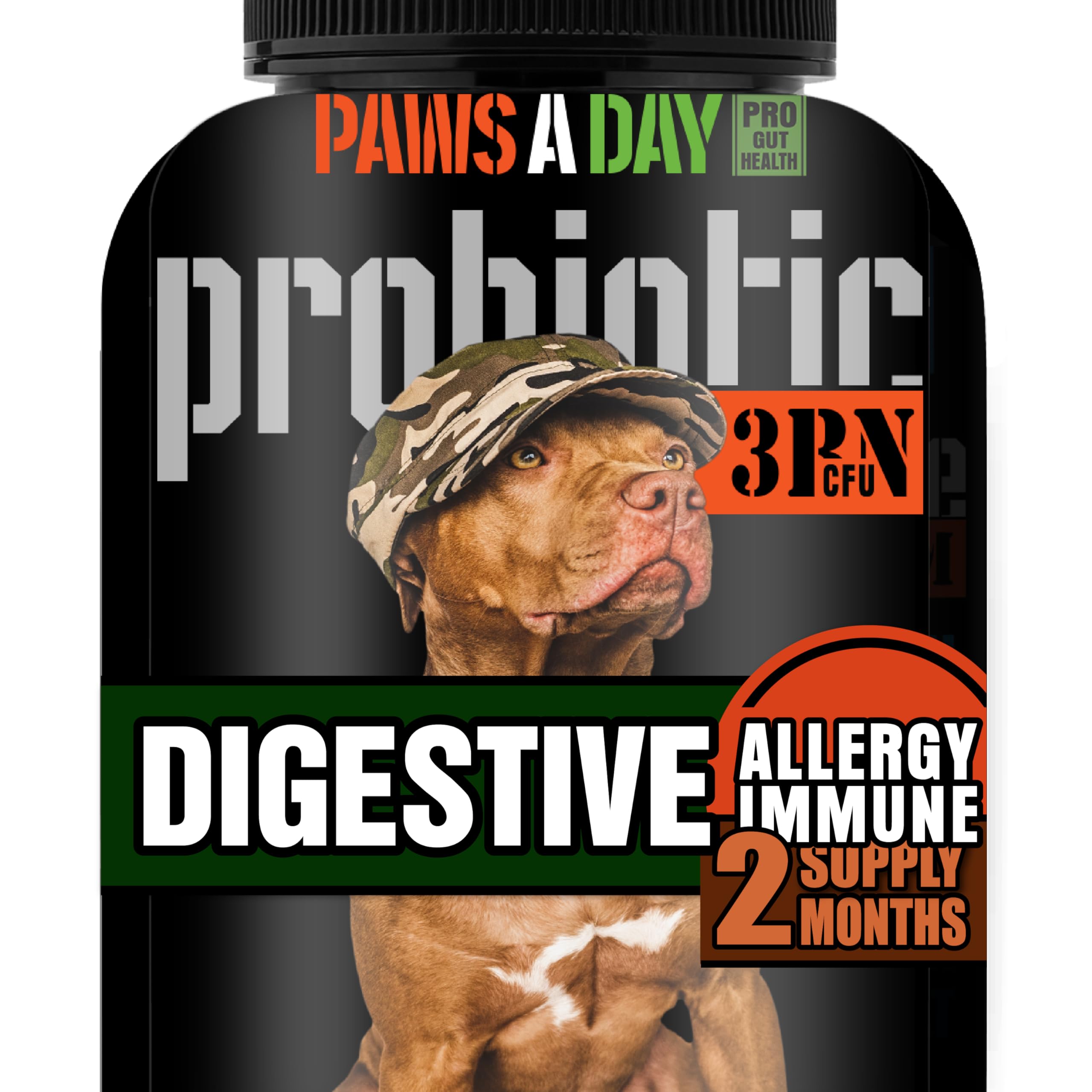 Paws A Day Probiotiques chien – bouteille montrant la formule digestive et premium