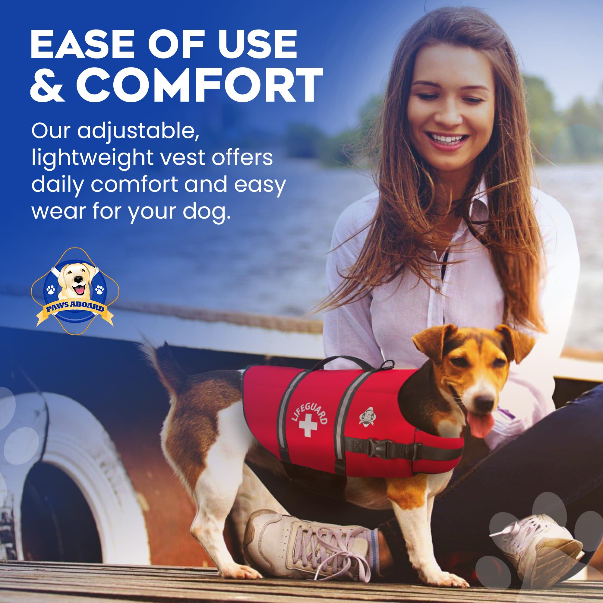 Bandes réfléchissantes et couleurs vives Paws Aboard pour meilleure visibilité