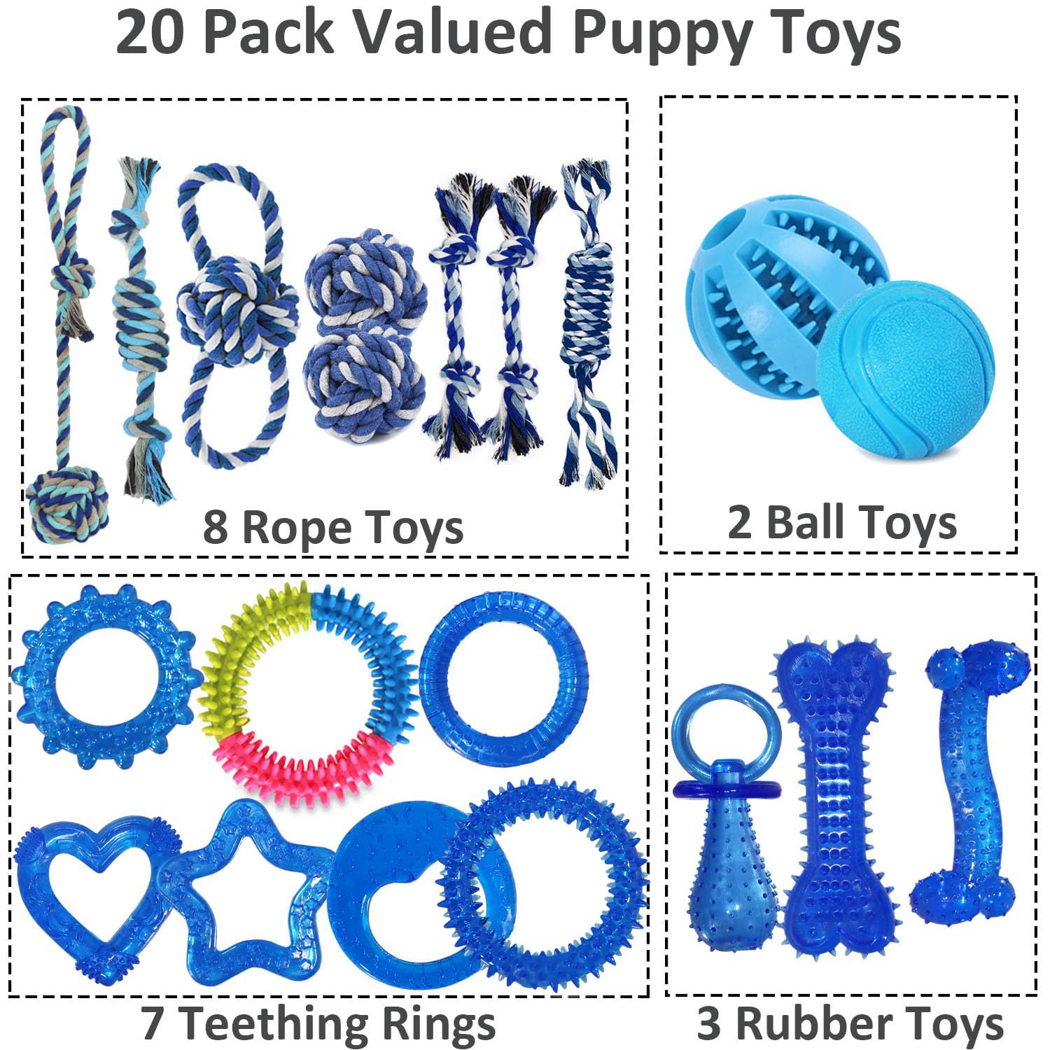 Jouets corde PawsAion pour chiots parfaits pour tirer et mastiquer