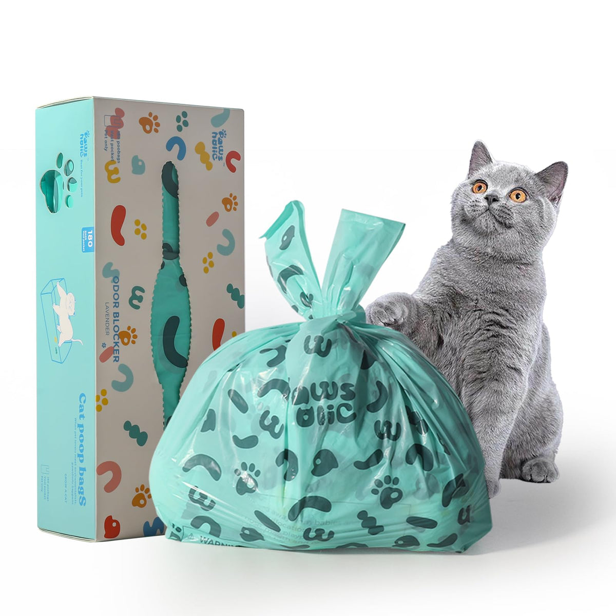 PAWSHOLIC sacs litière avec poignée, pratique et étanches pour un ramassage sans contact.