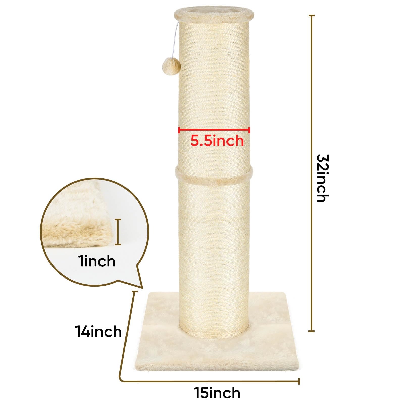PAWSCRAT base large 14x15 assure stabilité pendant le griffage