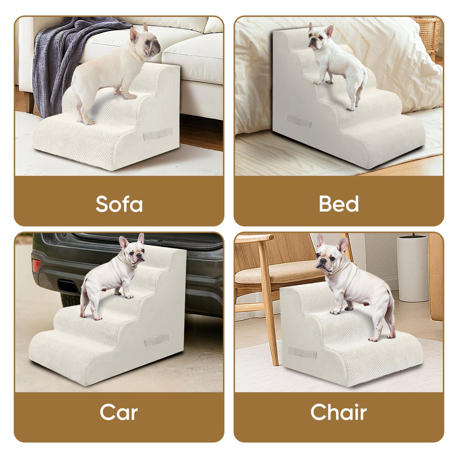 PAWSCART Escalier Chien, structure robuste et support fiable