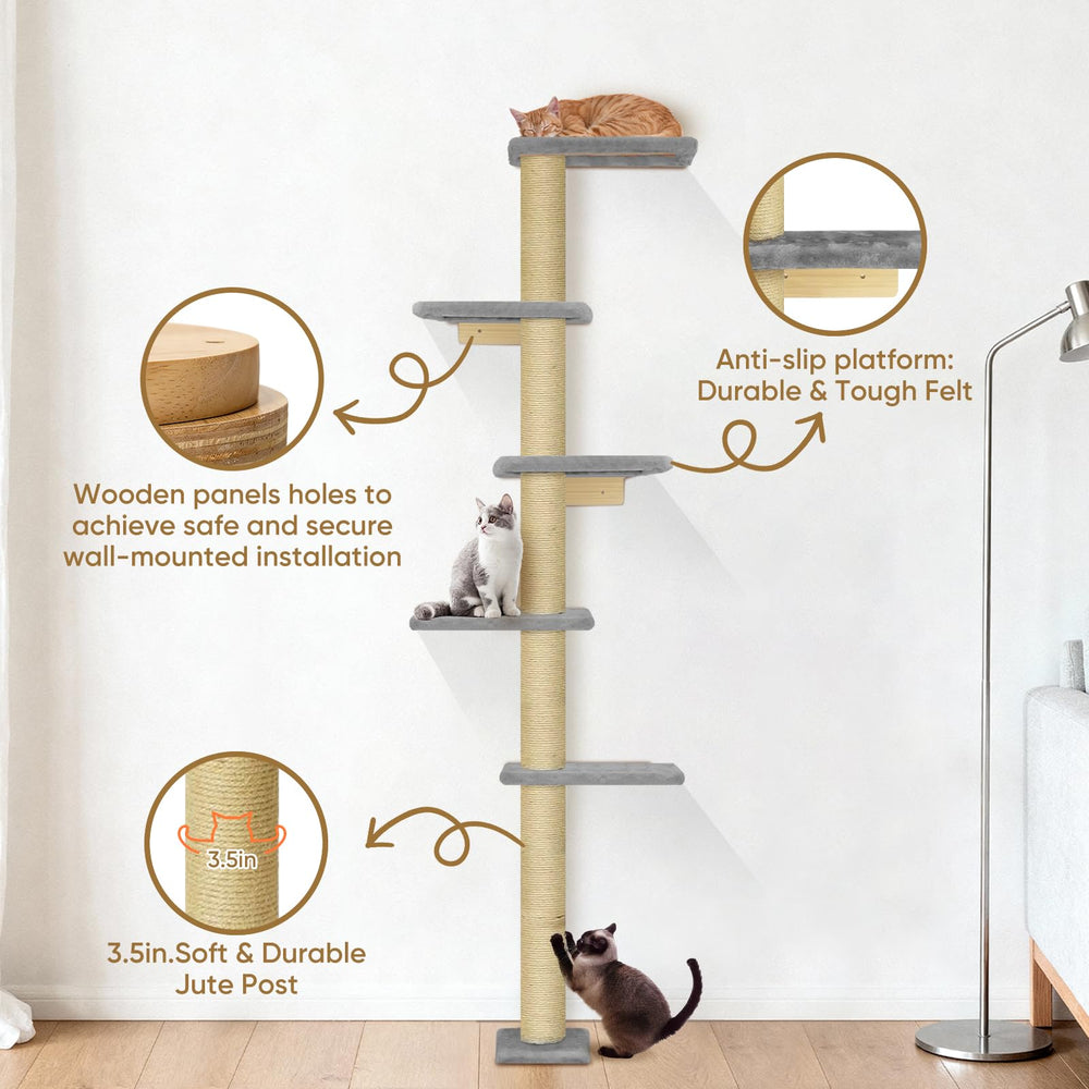 PAWSCRAT colonne griffage chat en sisal – surface résistante pour griffage sain.