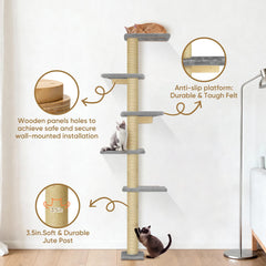 PAWSCRAT colonne griffage chat en sisal – surface résistante pour griffage sain.