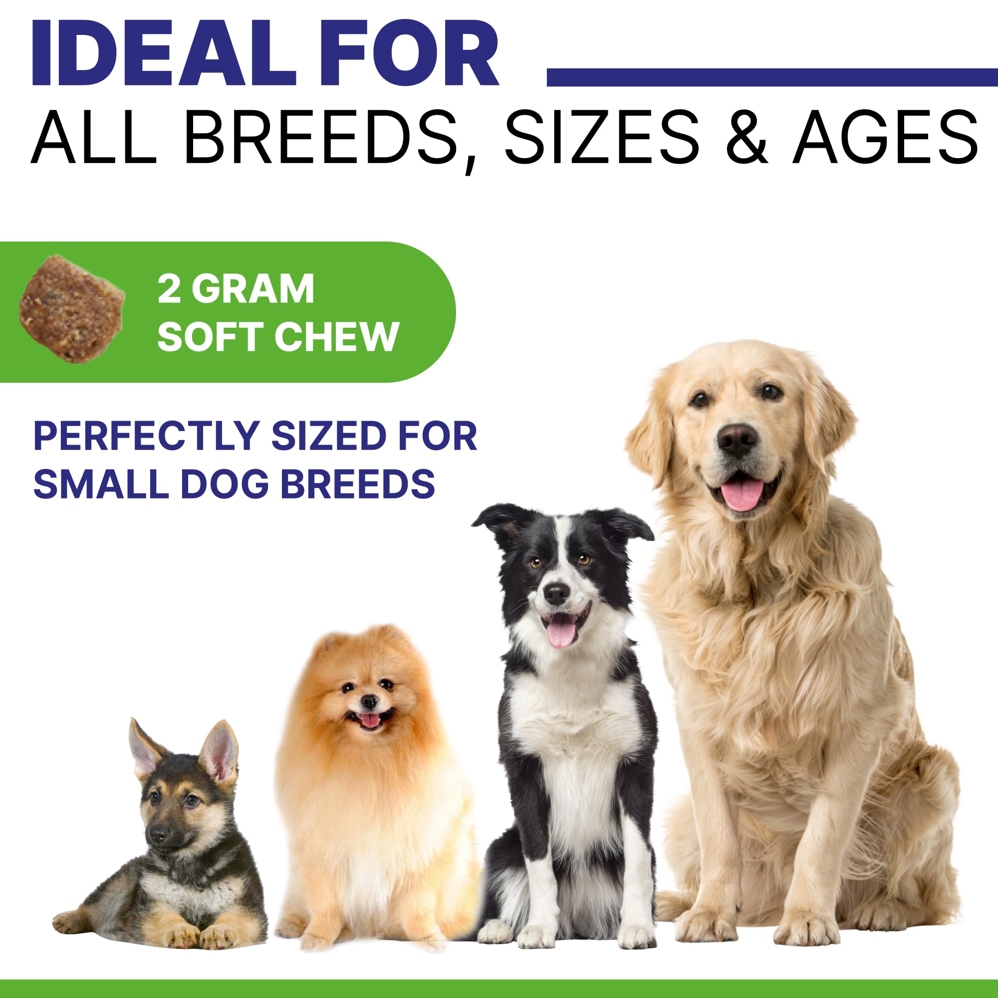 Pawsential No Poo Chews — format pratique sans pilules ni poudre à mélanger.