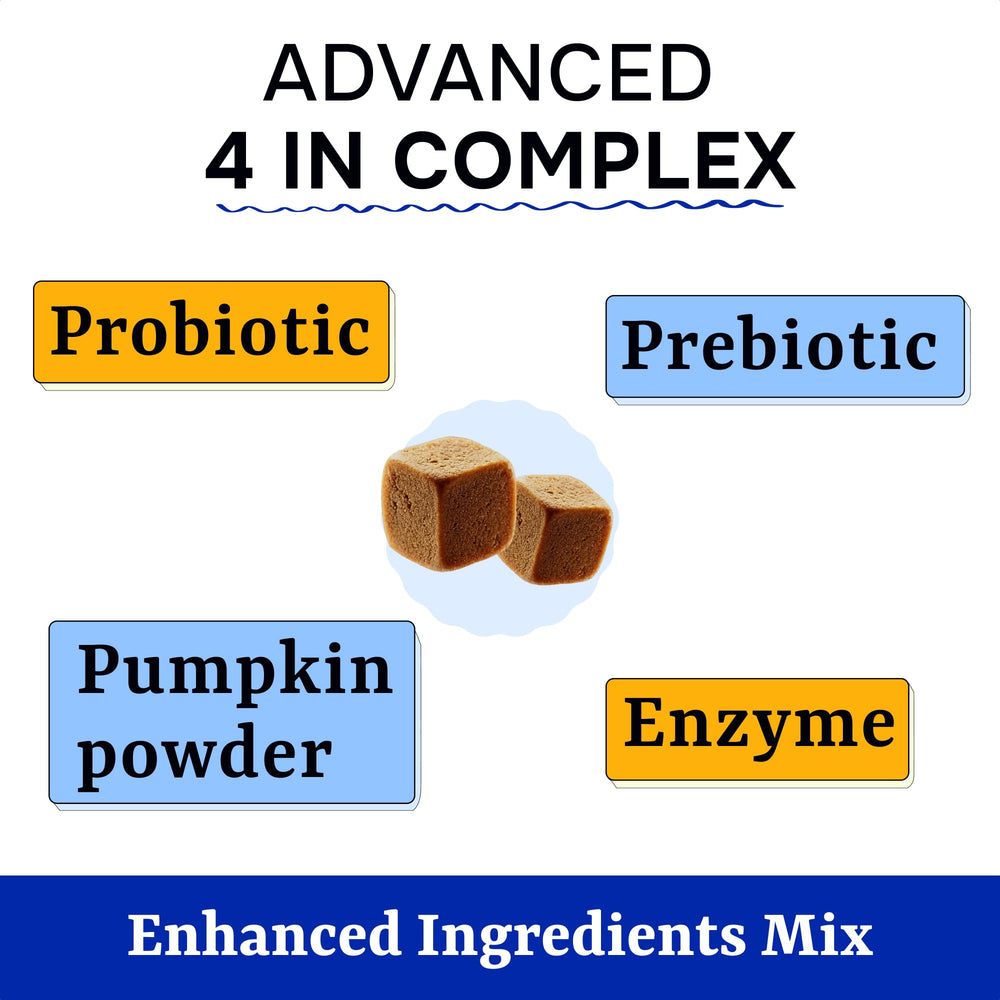 Pawsential Probiotiques Chiens – bouchées, enzymes et prébiotiques pour intestin équilibré.