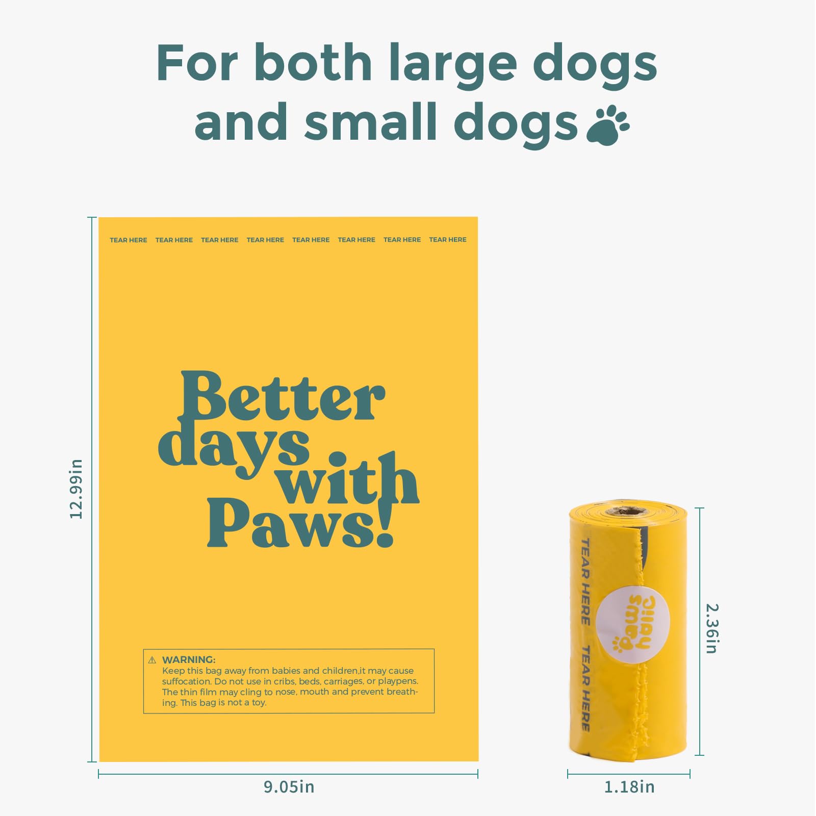 PAWSHOLIC base-amidon-de-mais respectueuse de l'environnement