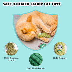Jouet cactus bleu Pawsible pour chat, parfait pour l'interaction et le divertissement.