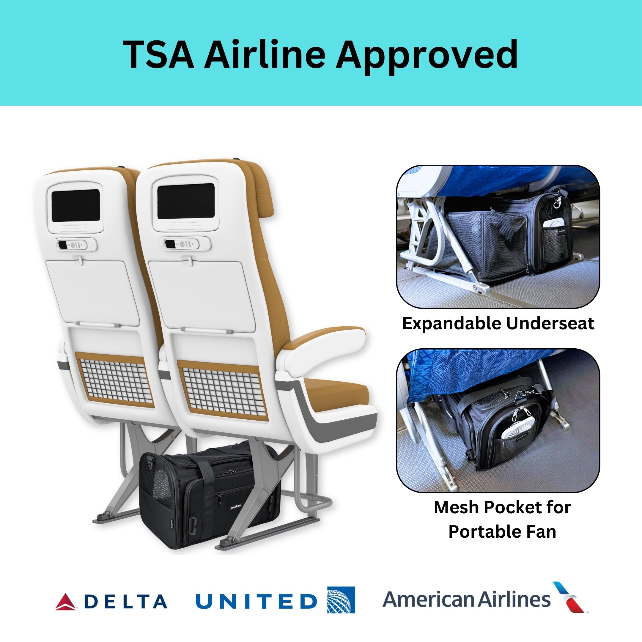 Pawsincar transporteur en cabine avion – conforme TSA.