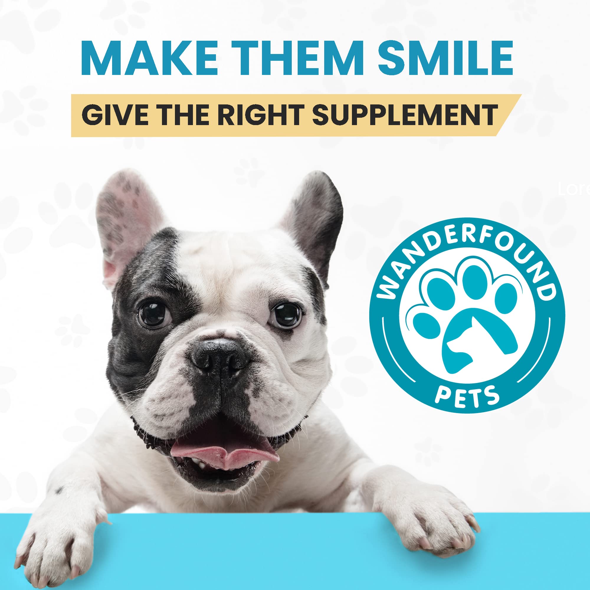 Pawsitive Wanderfound 60 comprimés: portion mensuelle pratique pour chiens actifs.