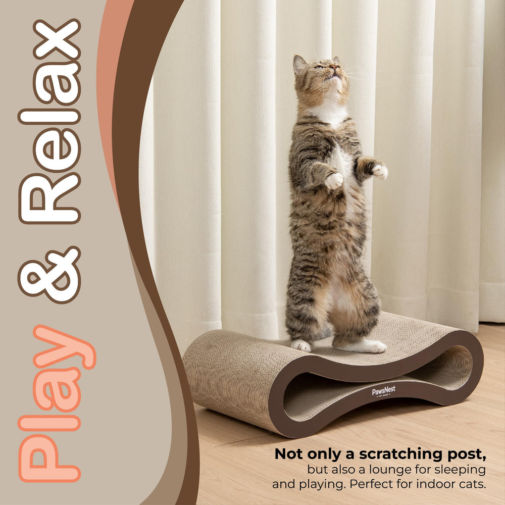PawsNest design moderne : lounge intégré pour le confort du chat.
