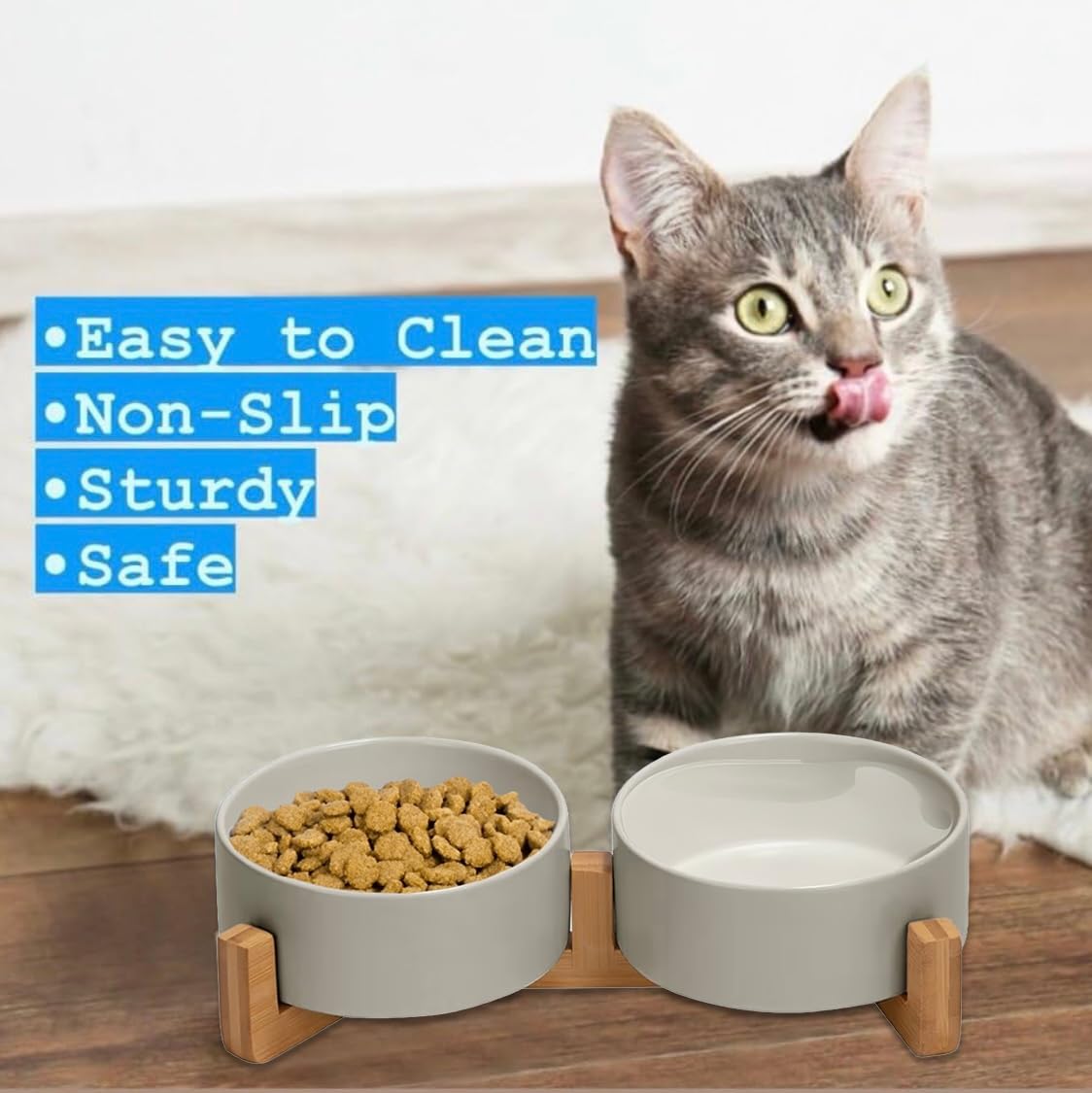 Bol Pawsome facile à nettoyer, compatible lave-vaisselle et entretien simple.