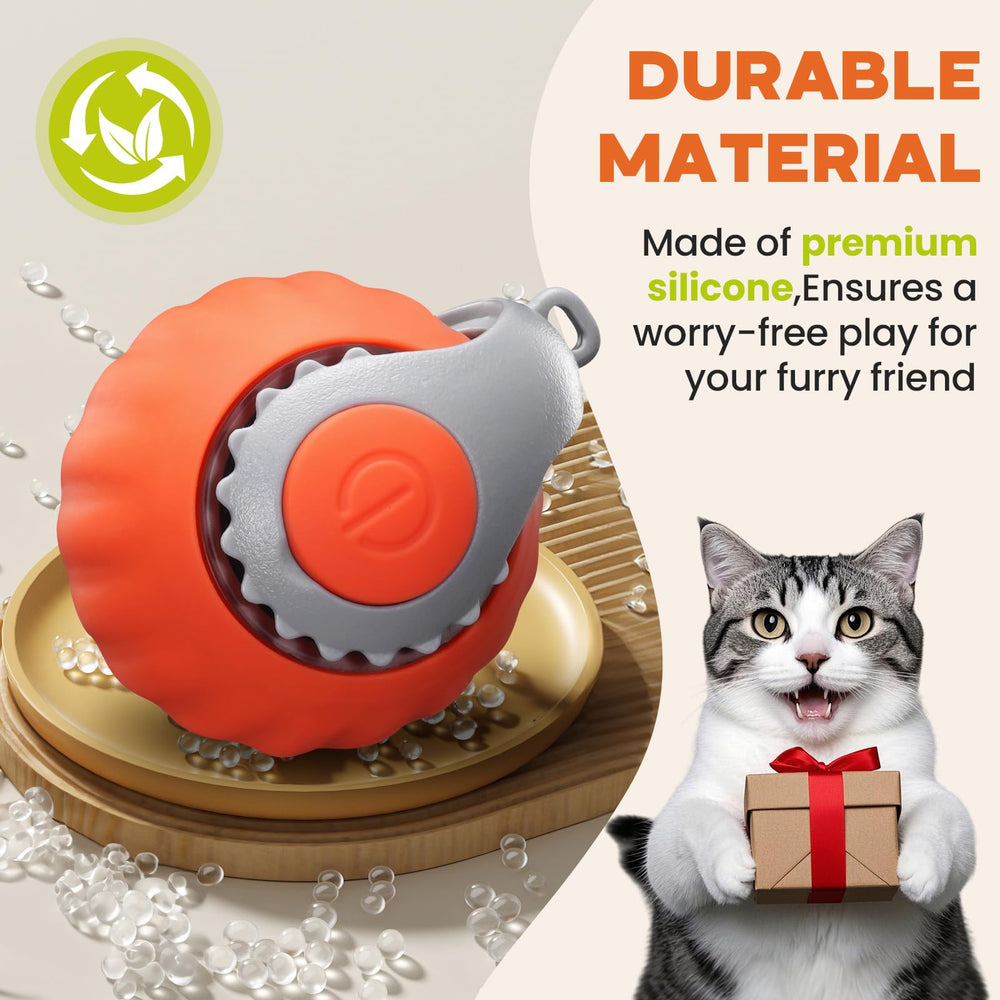 PawsomeFinds Balle interactive chat cadeau idéal pour divertir un chat intérieur.