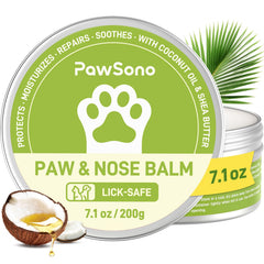 PawSono baume-pattes-nez, emballage et hydratation naturelle.