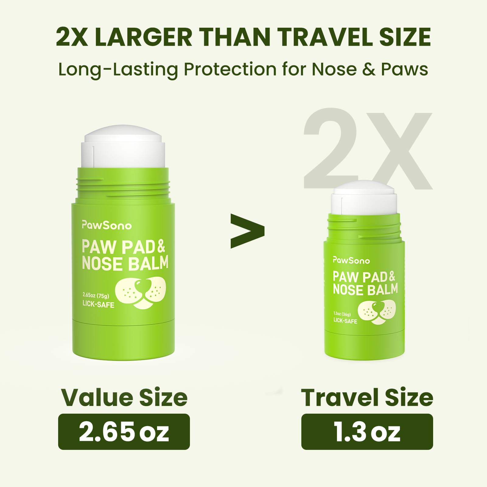 PawSono formulation naturelle 7-en-1 pour zones sensibles nez et pattes.
