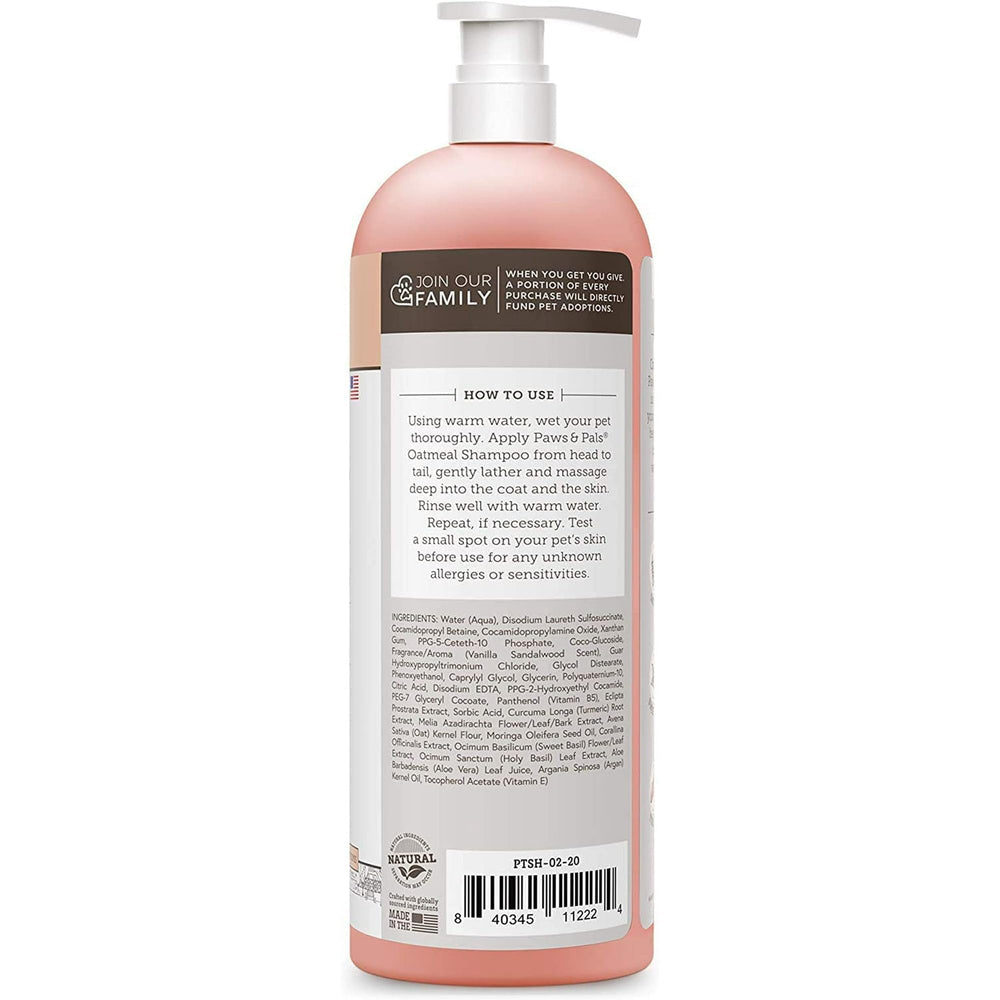 Paws & Pals bouteille-590ml-avec-pompe; application pratique lors du bain