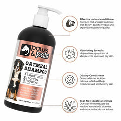 Paws & Pals formule-pH-équilibré-sans-alcool; douceur lors du lavage