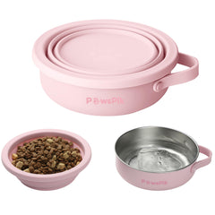 PAWSPIK PawsPik bol voyage 2-en-1, idéal pour nourrir et hydrater en déplacement.