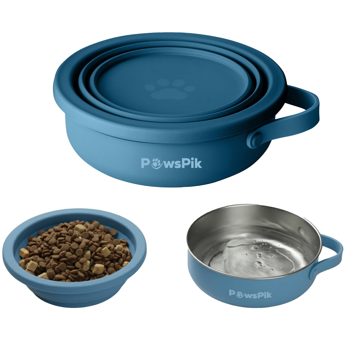 PAWSPIK bol voyage pliable pour chiens et chats, pratique en déplacement.