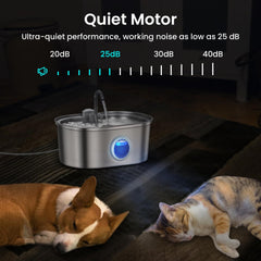 Pawspik fontaine chat, filtration en cinq couches pour eau plus pure.