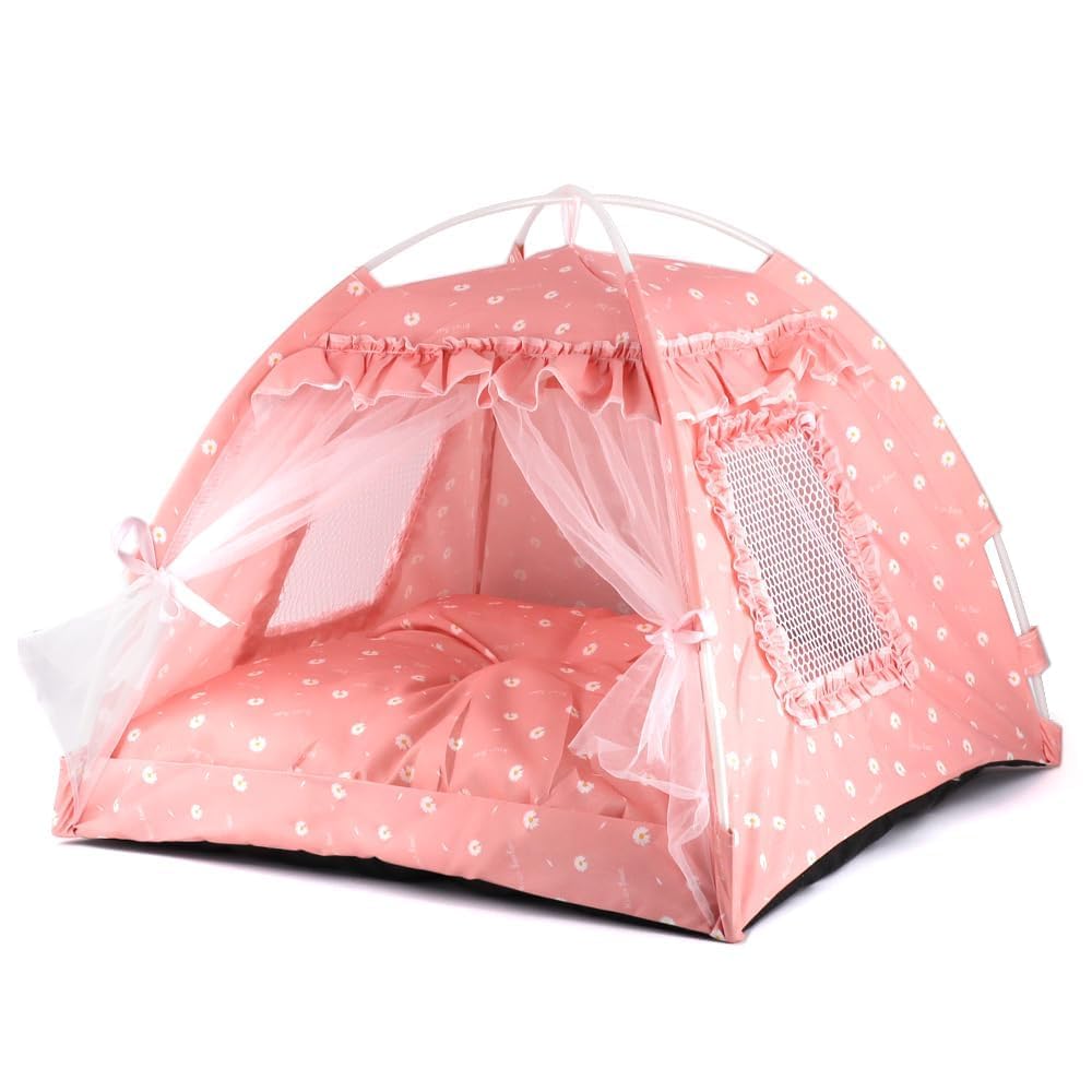 Pawstrip tente chat rose, cocon douillet pour compagnon félin.