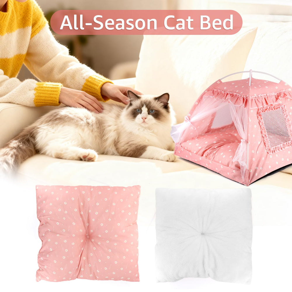 Pawstrip tente compacte rose, idéale pour petits espaces et déplacements.