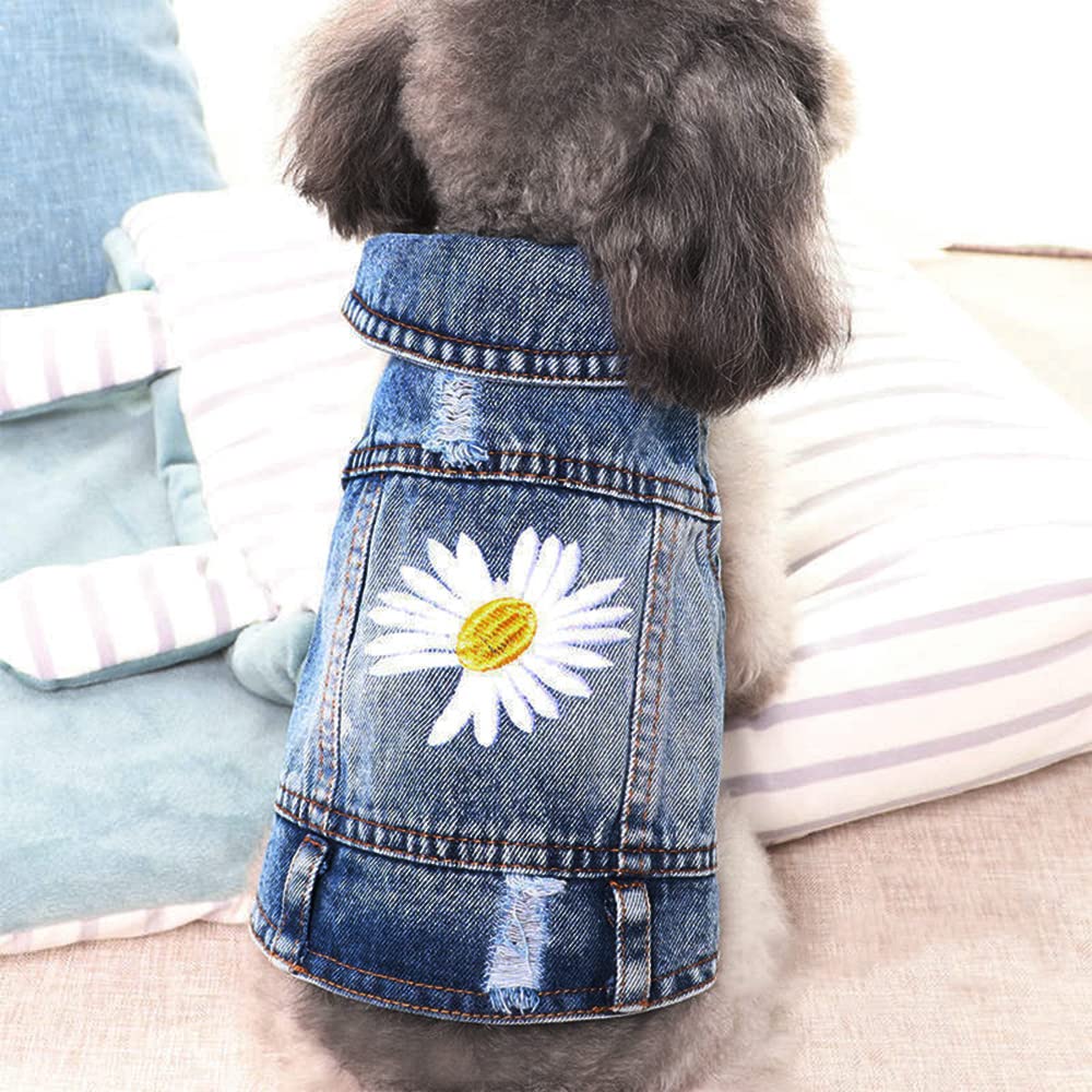 Veste Pawstrip en jean, fermeture à boutons pour un enfiler rapide.