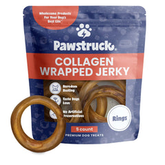 Pawstruck 2 en 1 enrobée collagène – anneaux pour stimulation et récompense.