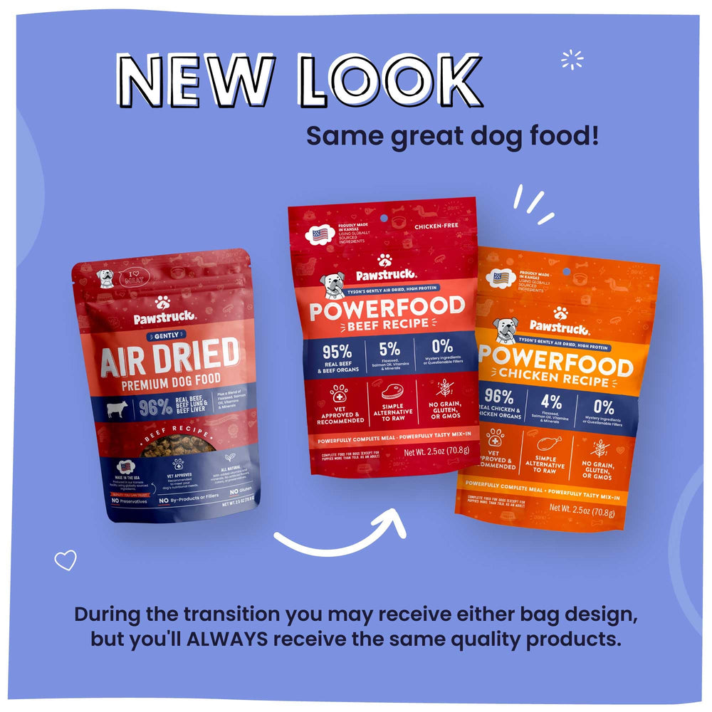 Pawstruck alimentation air seche poulet, ingrédients clairs et croquant