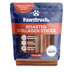 Bâtons Pawstruck collagène roti 5-6 pouces, mastication durable pour chien.
