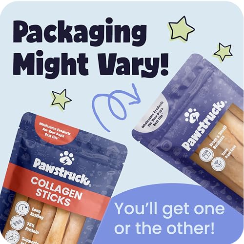 Pawstruck bâtons collagene chien lot5-12-pouces: option economique pour plusieurs chiens.