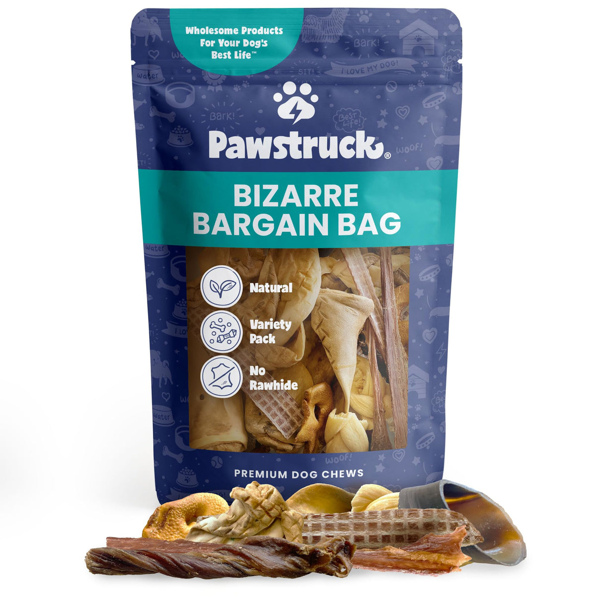 Pawstruck oreille d'animaux, friandise durable pour mastication prolongée