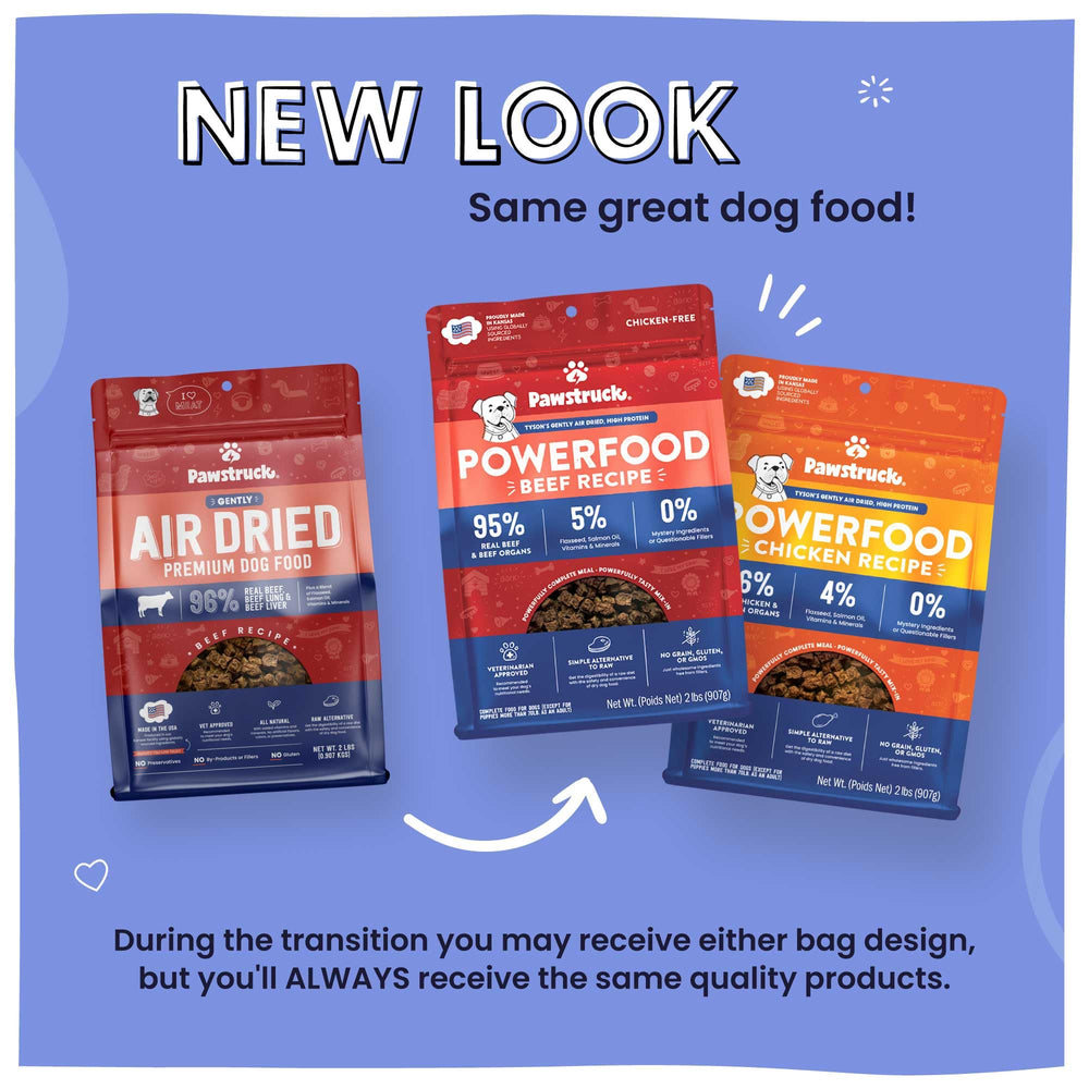 Pawstruck boeuf 96% comme ingrédient central sans céréales.