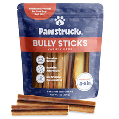 Pawstruck Bâtons Bully naturels 3-5 pouces pour petits chiens, friandise durable
